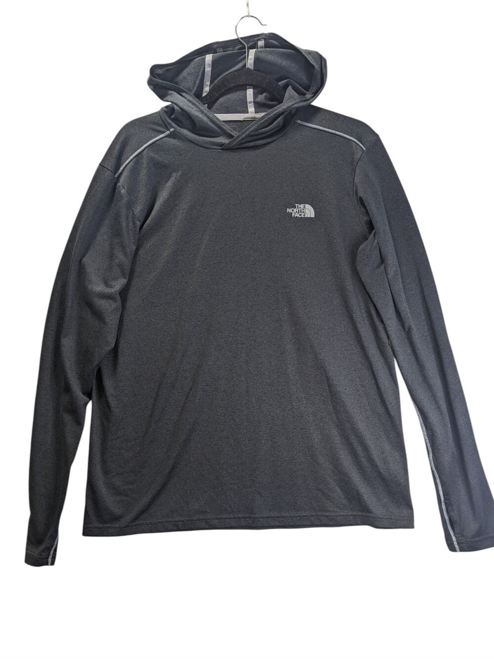 The North Face Men's Reactor Hoodie Performance Pullover in Charcoal Gray L